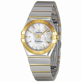 Omega Constellation Mother of Pearl Dial Steel and Yellow Gold Ladies Watch 123.