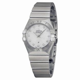 Omega Constellation Mother of Pearl Diamond Dial Stainless Steel Ladies Watch 12310276055003