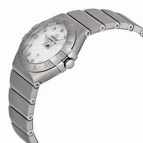 Omega Constellation Mother of Pearl Diamond Dial Stainless Steel Ladies Watch 12310276055003