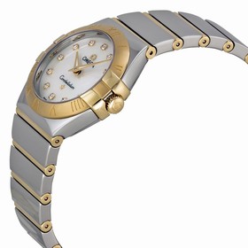 Omega Constellation Mother of Pearl Diamond Steel and Yellow Gold Ladies Watch 12320276055004