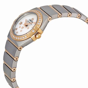 Omega Constellation Mother of Pearl Steel and Rose Gold Diamond Ladies Watch 12325246005002