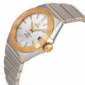 Omega Constellation Silver Dial Rose Gold and Steel Men's Watch 123.20.38.21.02.001