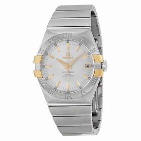 Omega Constellation Silver Dial Steel and Yellow Gold Ladies Watch 12320352002004