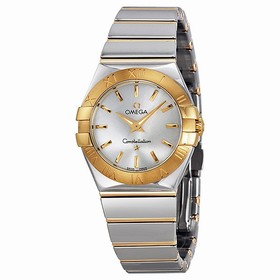 Omega Constellation Silver Dial Yellow Gold and Stainless Steel Ladies Watch 12320276002004