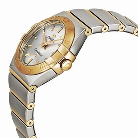 Omega Constellation Silver Dial Yellow Gold and Stainless Steel Ladies Watch 12320276002004