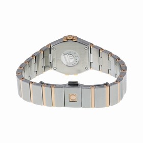 OMega Constellation White Mother of Pearl Dial Stainless Steel and 18kt Rose Gold Ladies Watch 12320246005003