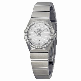Omega Constellation White Mother of Pearl Dial Stainless Steel Ladies Watch 12315246055006
