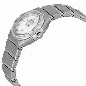 Omega Constellation White Mother of Pearl Dial Stainless Steel Ladies Watch 12315246055006