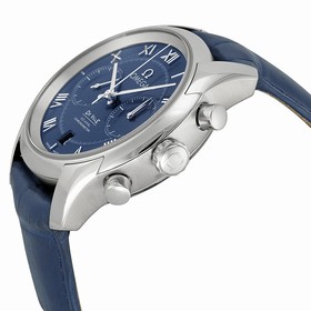 Omega De Ville Blue Dial Blue Leather Men's Watch 43113425103001