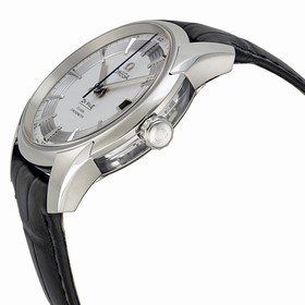 Omega De Ville Hour Vision Silver Dial Black Leather Men's Watch 43133412102001