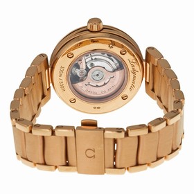 Omega De Ville Ladymatic Brown Dial 18K Rose Gold Diamond Ladies Watch 42560342063001