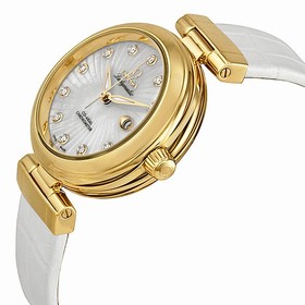 Omega De Ville Ladymatic Diamond Yellow Gold Ladies Watch 42563342055002