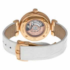 Omega De Ville Mother of Pearl Dial White Leather Ladies Watch 42563342055001