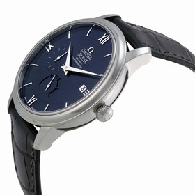 Omega De Ville Prestige Blue Dial Black Leather Men's Watch 42413402103001