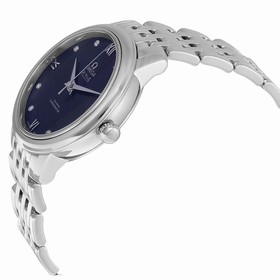 Omega De Ville Prestige Blue Diamond Dial Stainless Steel Automatic Ladies Watch 424.10.33.20.53.001