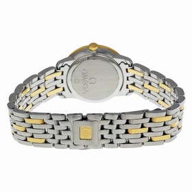 Omega De Ville Prestige Champagne Dial Stainless Steel & 18kt Yellow Gold Ladies Watch 424.20.24.60.08.001