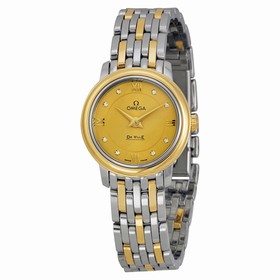 Omega De Ville Prestige Champagne with Diamonds Dial Ladies Watch 424.20.24.60.58.001