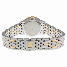 Omega De Ville Prestige Mother of Pearl Dial Stainless Steel and 18kt Yellow Gold Ladies Watch 42420246005001