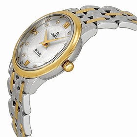 Omega De Ville Prestige Quartz Diamond Mother of Pearl Dial Two-Tone Ladies Watch 424.20.27.60.55.001