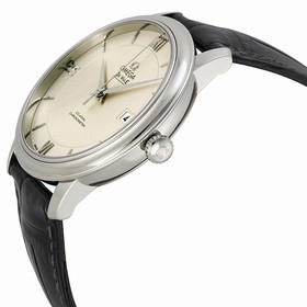 Omega De Ville Prestige Silver Dial Black Leather Men's Watch 424.13.40.20.02.001