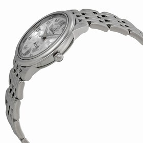Omega De Ville Prestige Silver Diamond Dial Stainless Steel Ladies Watch 42410276052001