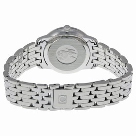 Omega De Ville Prestige Silver Diamond Dial Stainless Steel Ladies Watch 42410276052001