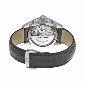 Omega Deville Hour Vision Black and Silver Dial Black Leather Men's Watch 43133412101001