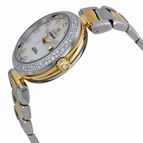 Omega DeVille Ladymatic Mother of Pearl Stainless Steel and Yellow Gold Ladies Watch 42525342055002