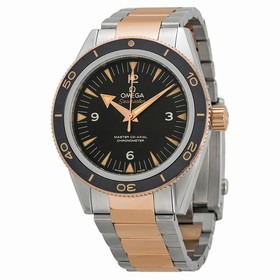 Omega Seamaster 300 Automatic Black Dial Stainless Steel and 18kt Rose Gold Men's Watch 23320412101001