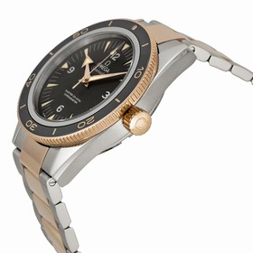 Omega Seamaster 300 Automatic Black Dial Stainless Steel and 18kt Rose Gold Men's Watch 23320412101001