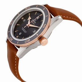 Omega Seamaster 300 Black Dial Brown Leather Men's Watch 233.22.41.21.01.002