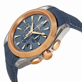 Omega Seamaster Aqua Terra Olympic Blue Dial Blue Leather Men's Watch 52223445003001