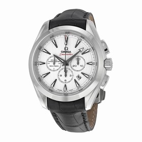 Omega Seamaster Aqua Terra White Dial Black Leather Men's Watch 23113445004001