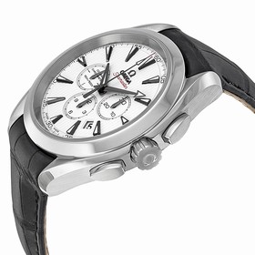 Omega Seamaster Aqua Terra White Dial Black Leather Men's Watch 23113445004001