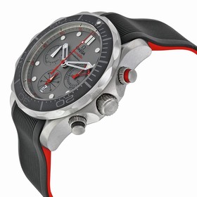 Omega Seamaster Diver 300 Chronograph Automatic Grey Dial Black Rubber Men's Watch 21292445099001