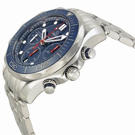 Omega Seamaster Diver Chronograph Blue Dial Steel Men's Watch 21230425003001