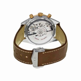 Omega Speedmaster Chronograph Automatic Black Dial Brown Leather Men's Watch 33122425101001