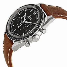 Omega LIMITED 50TH ANNIVERSARY EDITION Speedmaster Moonwatch Black Dial Brown Leather Men's Watch 31132403001001
