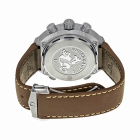 Omega Speedmaster Spacemaster Z-33 Black Analog-Digital Dial Brown Leather Chronograph Men's Watch 32592437901002