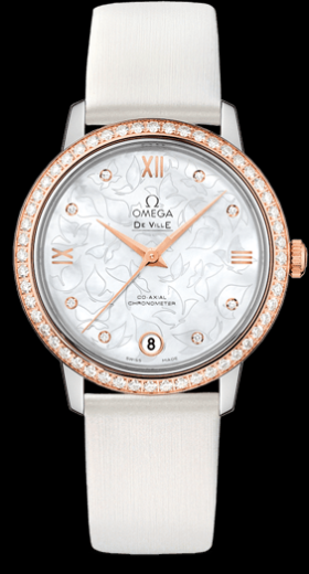Omega Deville Prestige Co-Axial. 32.7 Butterfly Steel / Red Gold / Strap (424.27.33.20.55.001)