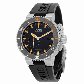 Oris Aquis Carlos Coste Black Dial Black Rubber Men's Watch 743-7709-7184SET