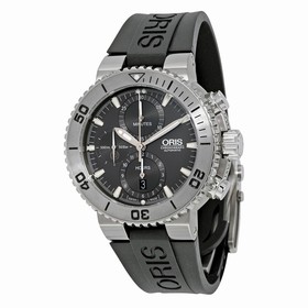Oris Aquis Chronograph Grey Dial Rubber Men's Watch 01 674 7655 7253-07 4 26 34TEB