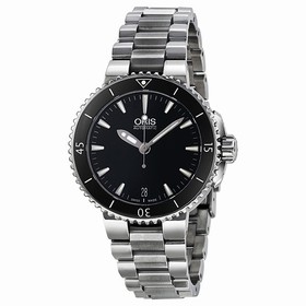 Oris Aquis Date Automatic Black Dial Stainless Steel Ladies Watch 01 733 7652 4154 07 8 18 01P