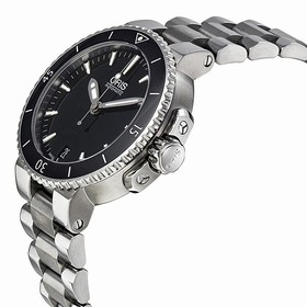Oris Aquis Date Automatic Black Dial Stainless Steel Ladies Watch 01 733 7652 4154 07 8 18 01P