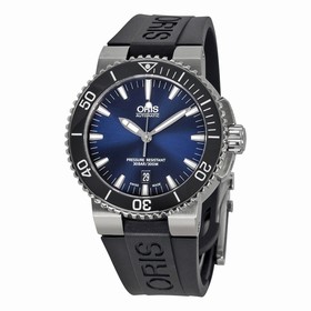 Oris Aquis Date Dark Blue Dial Black Rubber Men's Watch 733-7653-4135RS