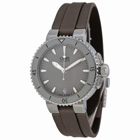 Oris Aquis Date Grey Dial Black Rubber Watch 733-7652-4143LS