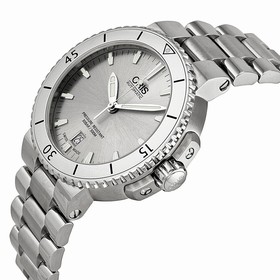 Oris Aquis Date Silver Dial Stainless Steel Men's Watch 01 733 7676 4141-07 8 21 10P