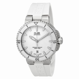 Oris Aquis Date White Dial White Rubber Men's Watch 01 733 7676 4156-07 4 21 31