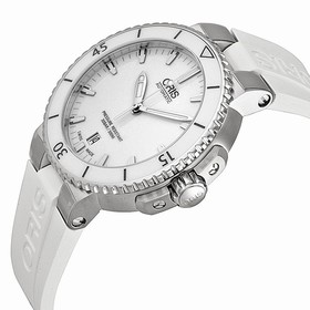 Oris Aquis Date White Dial White Rubber Men's Watch 01 733 7676 4156-07 4 21 31
