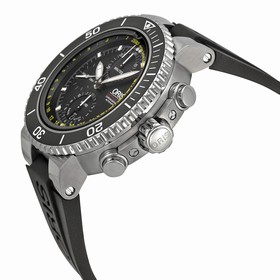 Oris Aquis Depth Gauge Chronograph Black Dial Black Rubber Men's Watch 774-7708-4154SET